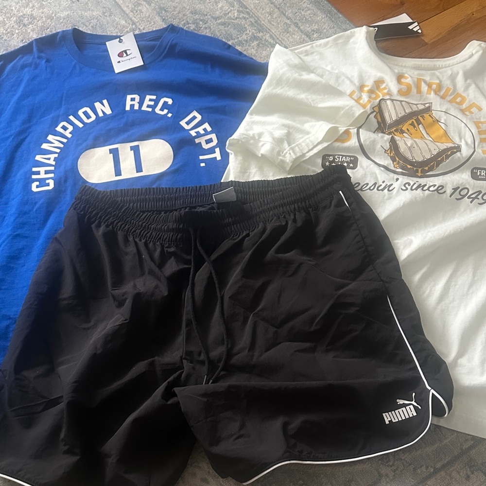 Puma Shorts Adidas & Champion Tees XXL lot!